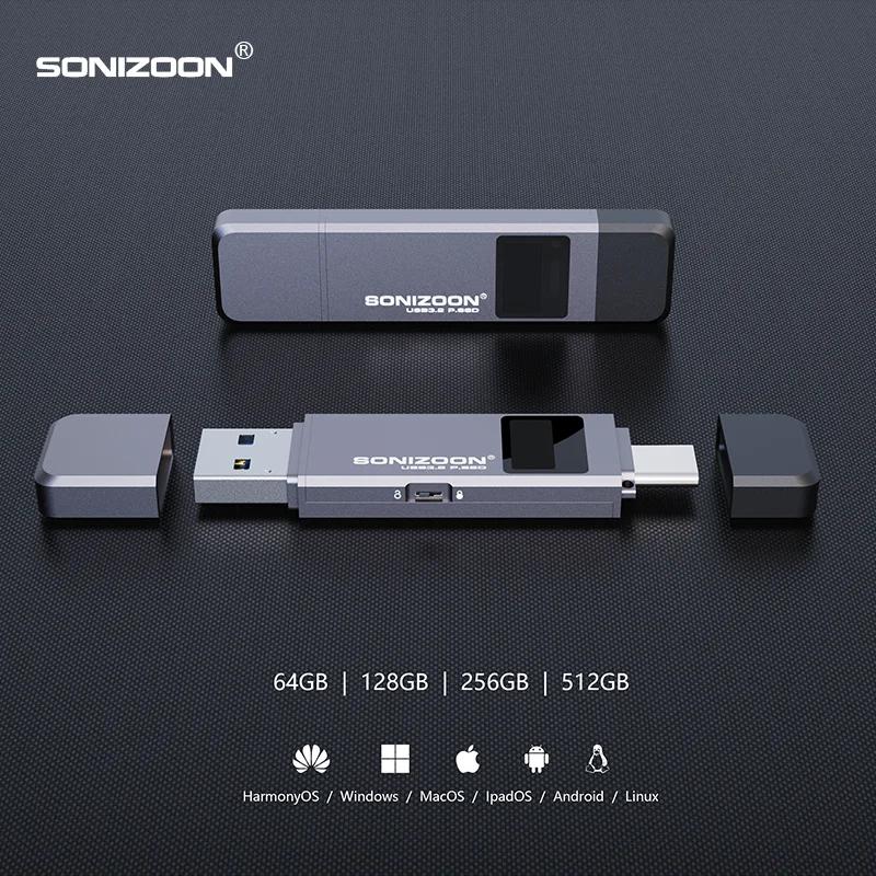 지문 암호화 휴대용 SSD 128, 256, 512 GBWite 보호 기능, 솔리드 스테이트 USB 플래시 드라이브, TPYEC3.2 펜 드라이브, USB3.2